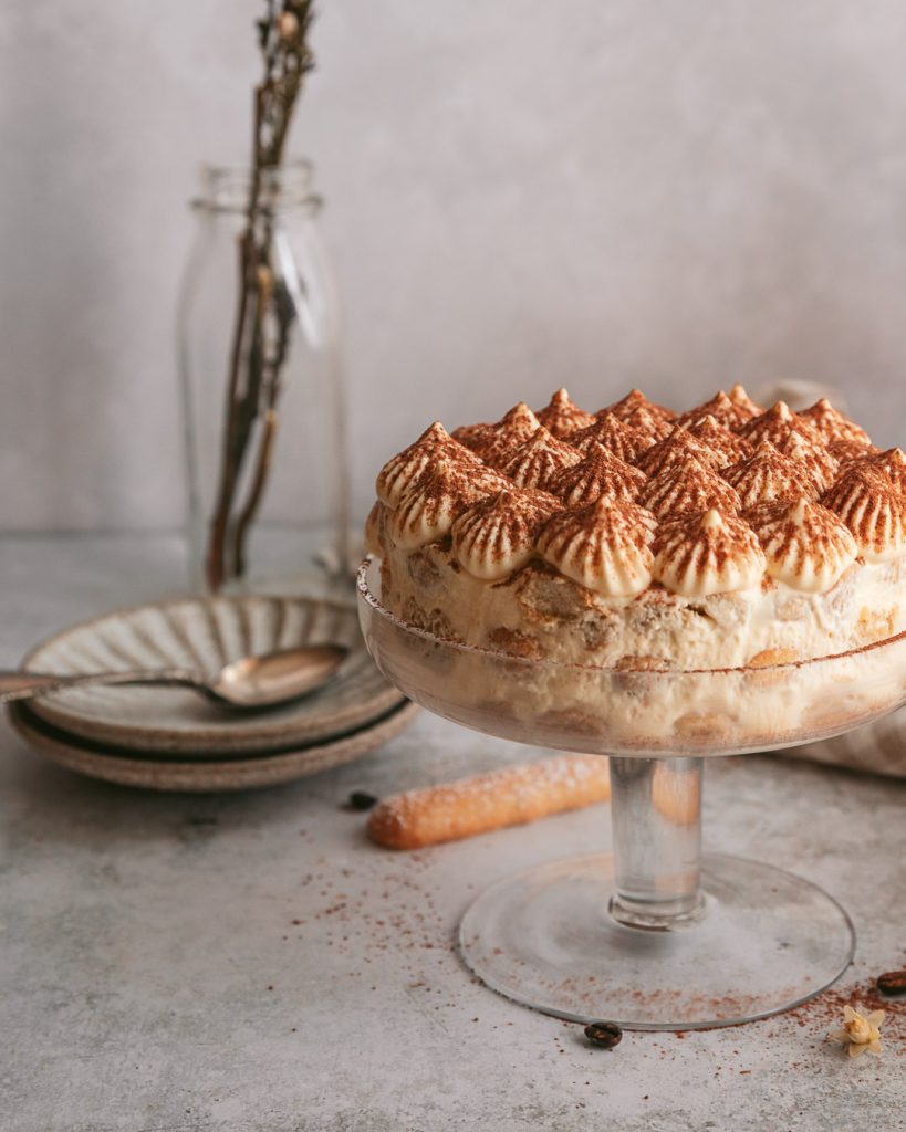 from scratch tiramisu with homemade ladyfingers