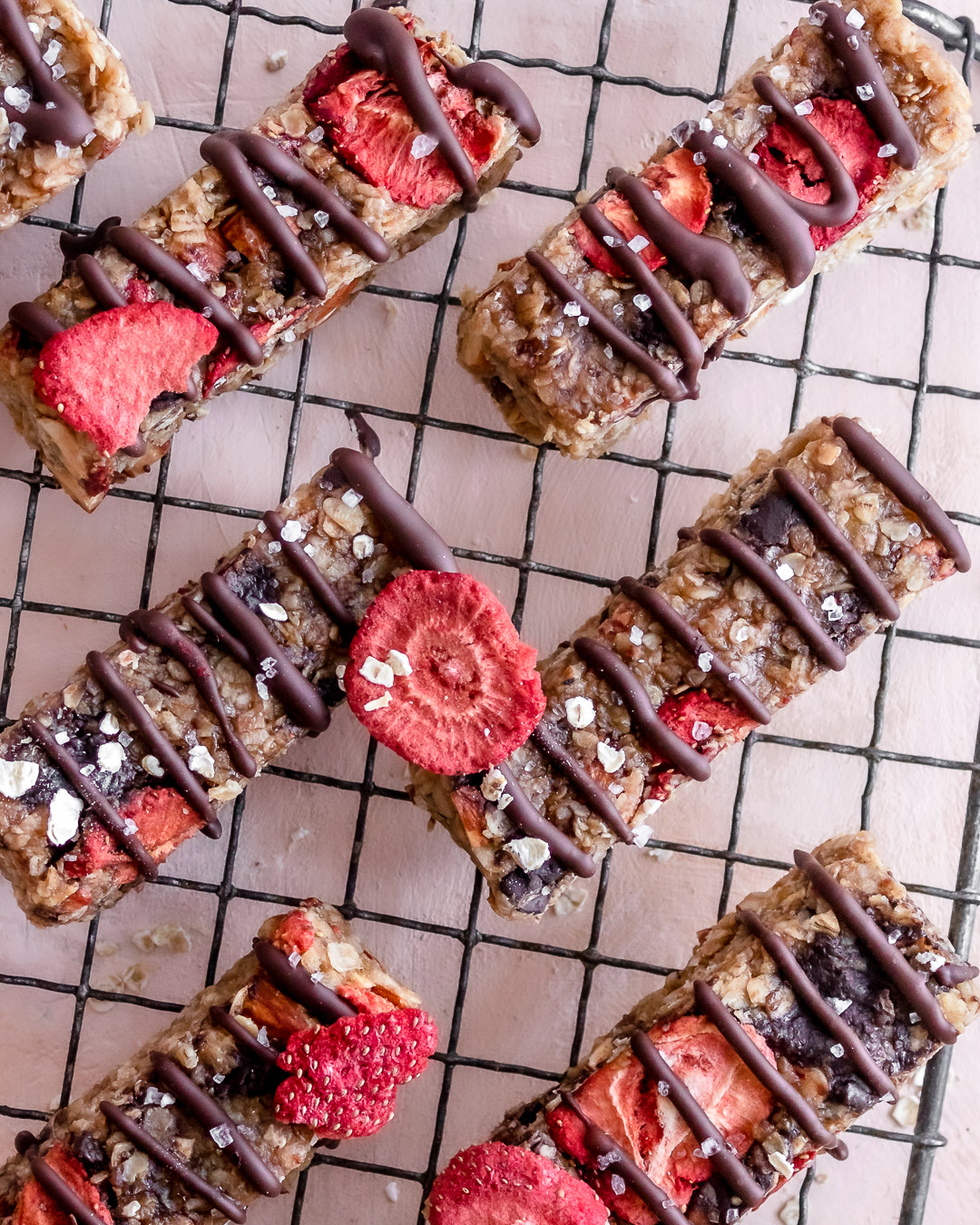Homemade & Chewy Strawberry Banana Granola Bars Whiskfully So