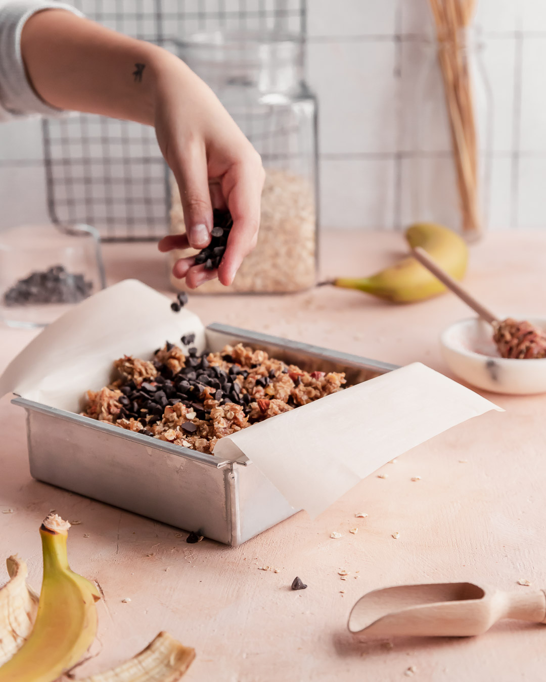 Homemade & Chewy Strawberry Banana Granola Bars Whiskfully So