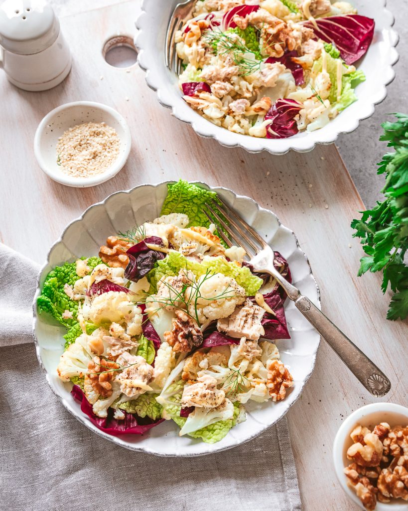 steps to photograph and style salads