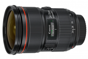 Camera lens for filming video content