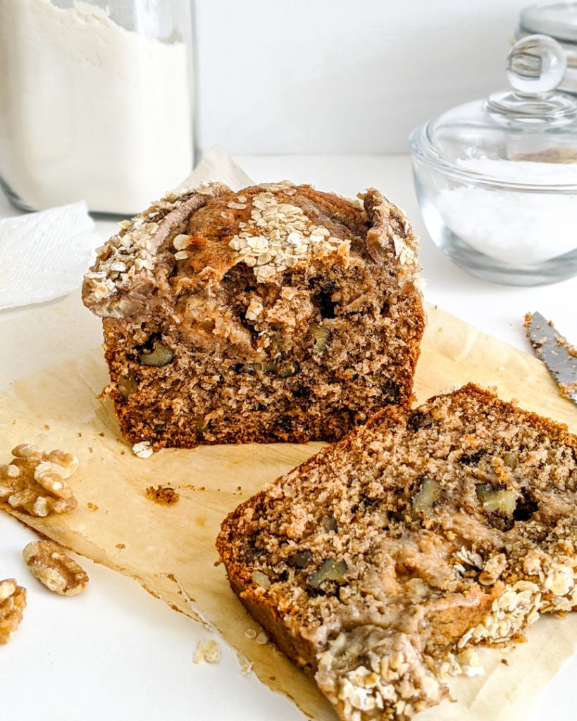 cross section of banana bread for a food photography shot 